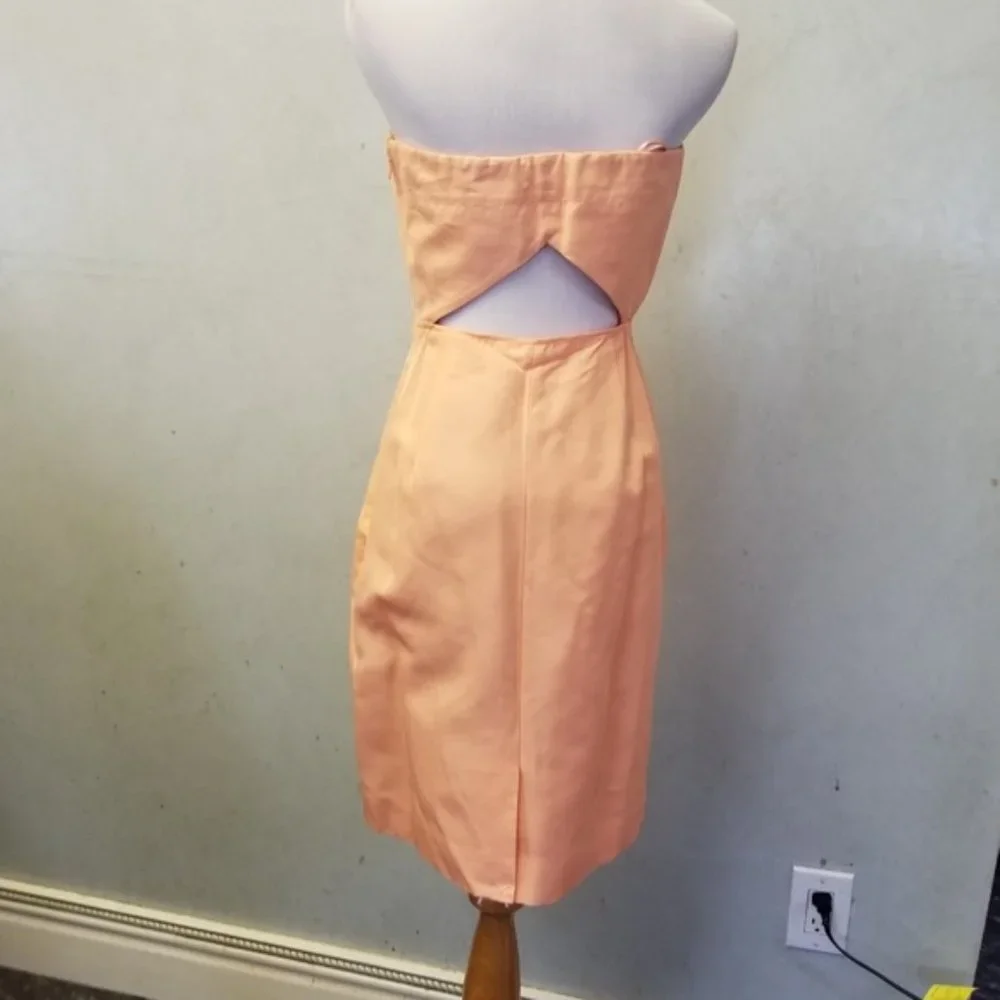 NWT J.Crew Tube top open back PEACH dress women's size 4 (U23) - Picture 5 of 8